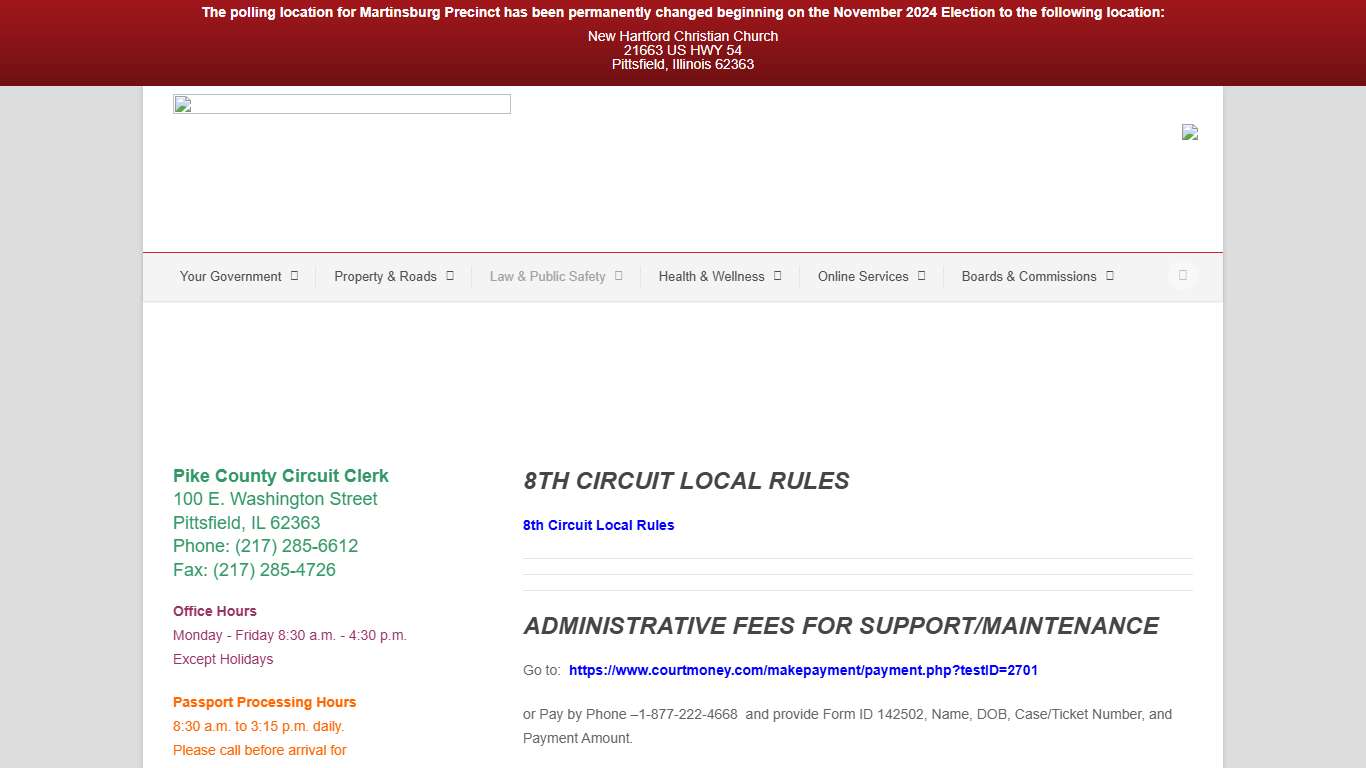 Pike County Illinois » Circuit Clerk