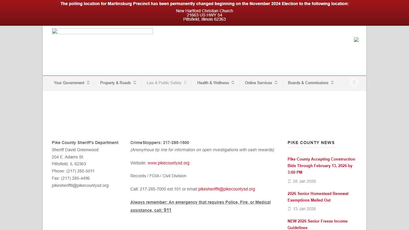 Pike County Illinois » Pike County Sheriff